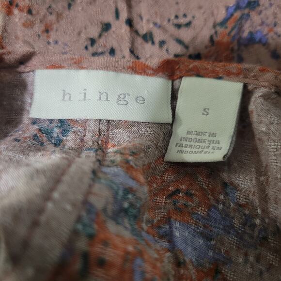 Hinge Slip Dress Brown Print Maxi Rayon Sundress Spaghetti Straps Flowy Small - Picture 7 of 13